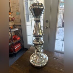Elegant Silver Glass Candle Holder My Texas House